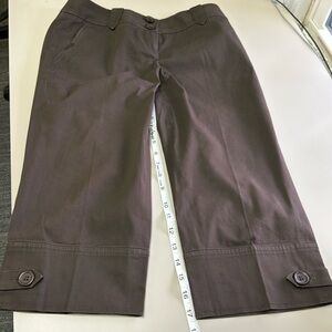 Ann Taylor Maria Loft Capris Chocolate Brown 2 Petite